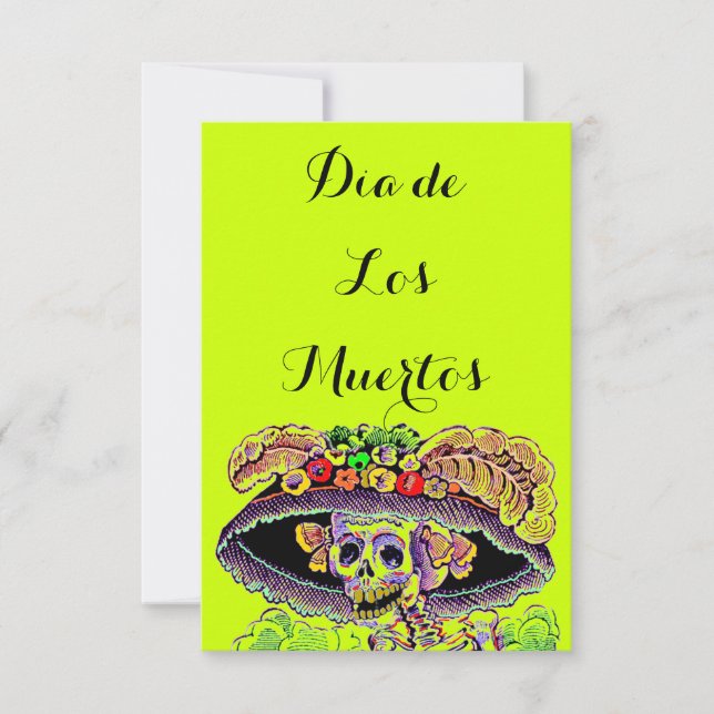 Dia de Los Muertos Day of the Dead Catrina Invites (Front)