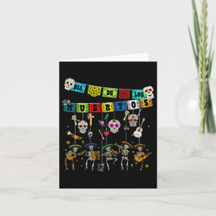 Dia De Los Muertos Day Of The Dead Funny Skull Dan Card