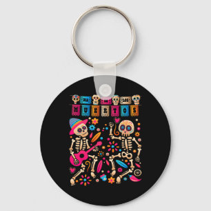 Dia De Los Muertos Day Of The Dead Mexican Skeleto Key Ring
