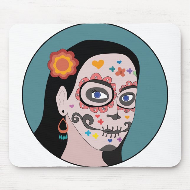 Día de Los Muertos Day of the Dead Mouse Mat (Front)