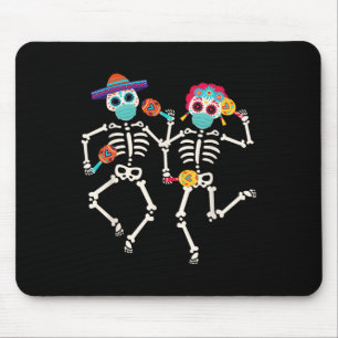 Dia De Los Muertos Day Of The Dead Skull Dancing  Mouse Mat