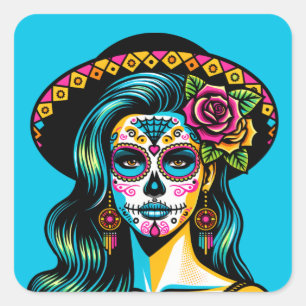 Día de los Muertos Day of the Dead Stickers