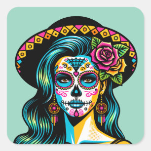 Día de los Muertos Day of the Dead Stickers