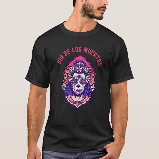 Dia De Los Muertos Day Of The Dead Sugar Skull Cos T-Shirt (Front)