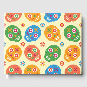 Dia De Los Muertos. Day of the Dead. Sugar Skulls. Guest Book