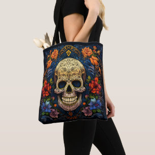 Dia de los Muertos Decorative Skull Tote Bag