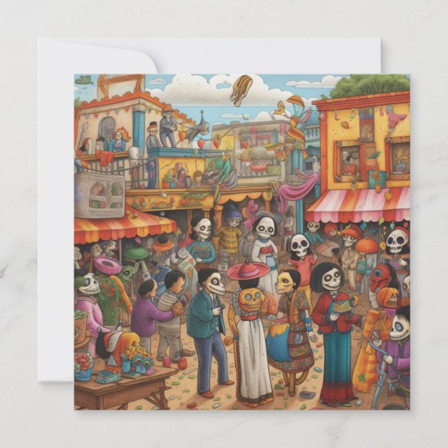 "Dia de los Muertos Fair" Invitation (Front)