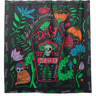 Dia de los Muertos: Festive Card Set Shower Curtain