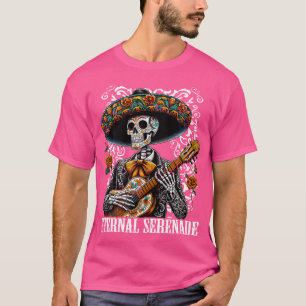 Dia De Los Muertos Fiesta Mariachi Skeleton Guitar T-Shirt