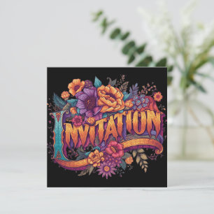 Dia de los Muertos Floral Invitation