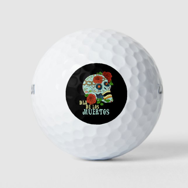 Dia de los muertos golf balls (Front)