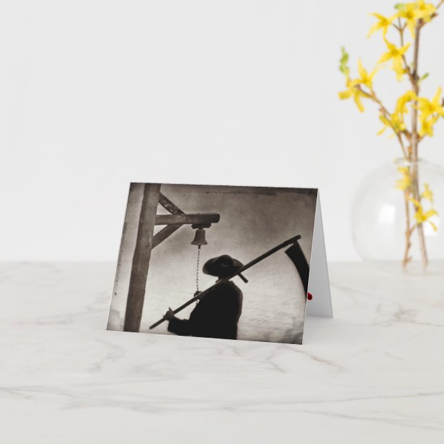 Dia De Los Muertos Greeting Card (Yellow Flower)