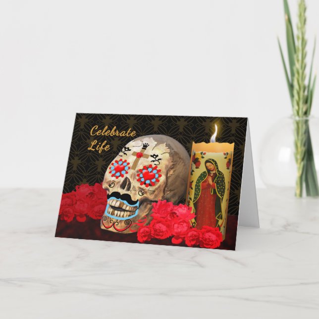 Dia de los Muertos Greeting Card (Front)