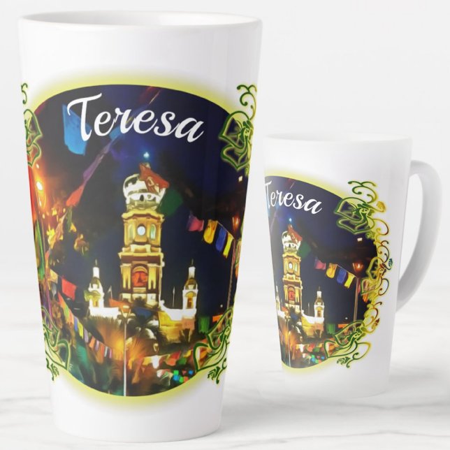 Dia de Los Muertos Guadalupe Church PV-190130  Latte Mug (Creator Uploaded)