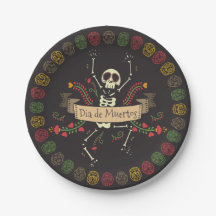 Dia de los Muertos Halloween Party | Paper Plates
