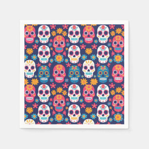 Dia de Los Muertos Halloween Pattern Paper Napkins