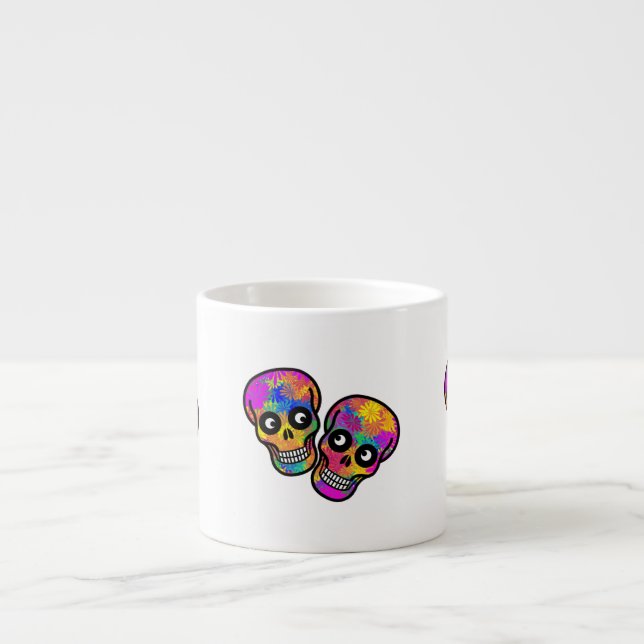 Dia De Los Muertos Happy Couple Espresso Cup (Front)
