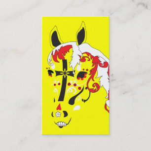 dia de los muertos horse business card