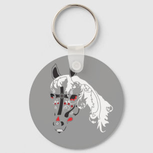 dia de los muertos horse key ring