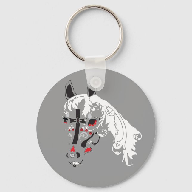 dia de los muertos horse key ring (Front)