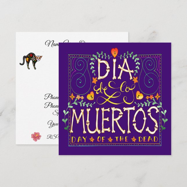 Dia De Los Muertos Invitation - Day of the Dead (Front/Back)