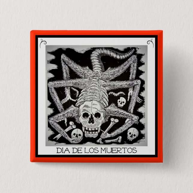 Dia de los muertos - Jose Posada Button (Front)