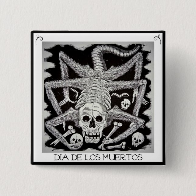 Dia de los muertos - Jose Posada Button (Front)