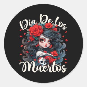 Dia De Los Muertos La Catrina Mexican Day Of The Classic Round Sticker