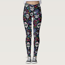 Dia De Los Muertos Leggings | Bohemian Gardens