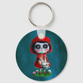 Dia de los Muertos Little Red Riding Hood Key Ring