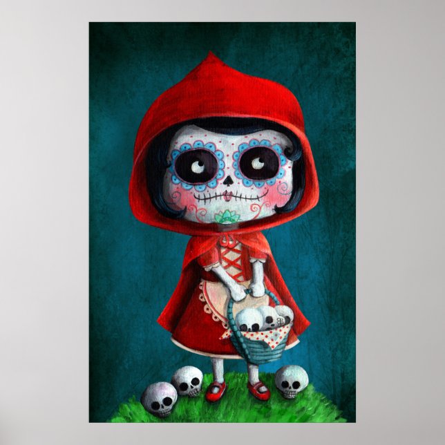 Dia de los Muertos Little Red Riding Hood Poster (Front)