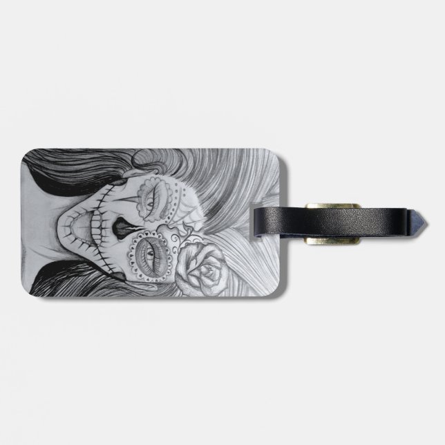 Dia de los Muertos Luggage Tag (Back Horizontal)