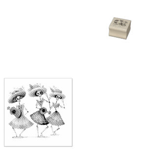 Dia de los Muertos mariacheras Rubber Stamp