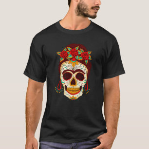 Dia De Los Muertos Mask Skull Hat Rosary Premium T-Shirt