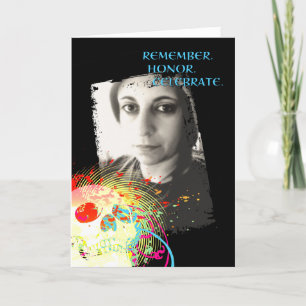 dia de los muertos memorial celebration : hi-fi thank you card