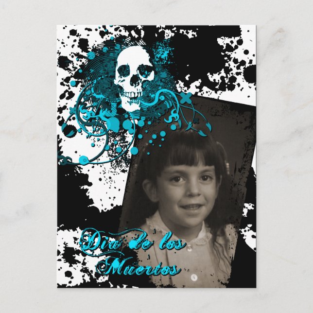 dia de los muertos memorial celebration postcard (Front)