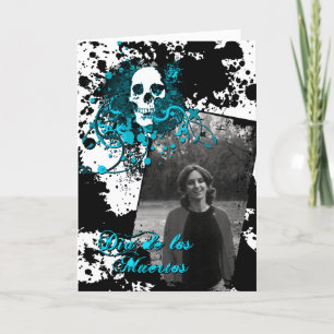 dia de los muertos memorial celebration thank you card