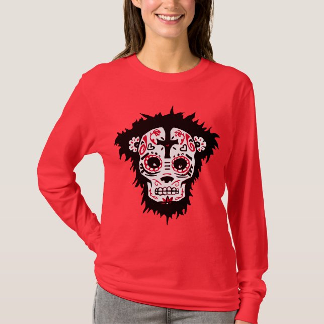 dia de los muertos monkey T-Shirt (Front)