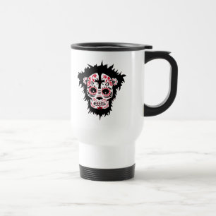 dia de los muertos monkey travel mug