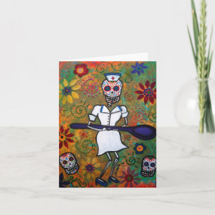 DIA DE LOS MUERTOS NURSE CARD