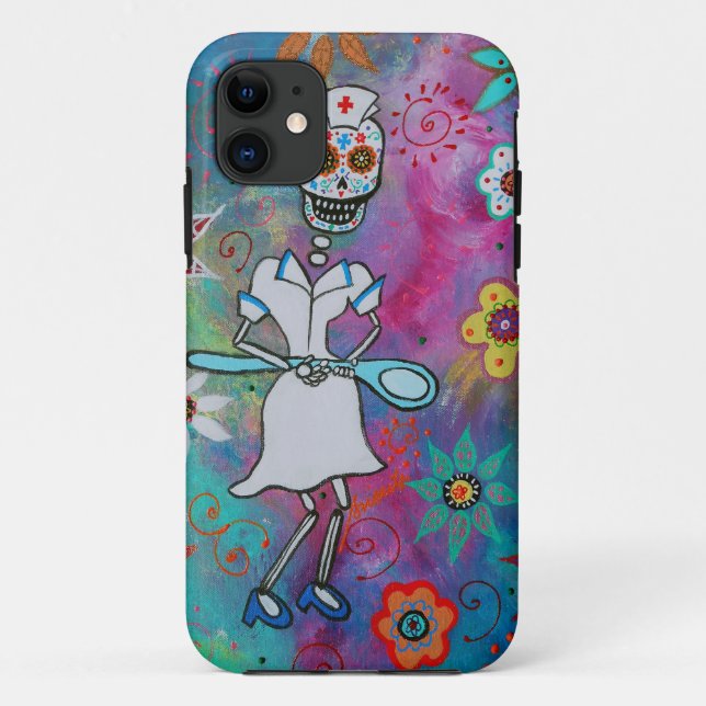 DIA DE LOS MUERTOS NURSE Case-Mate iPhone CASE (Back)