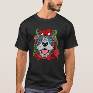 Dia de los Muertos or Calavera or Sugar skull pitb T-Shirt