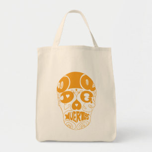 Dia De Los Muertos Orange Skull Tote Bag