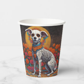 Dia De Los Muertos perro  Paper Cups