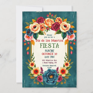 💀🎉Dia de los Muertos Petals & Phantoms: Invitation
