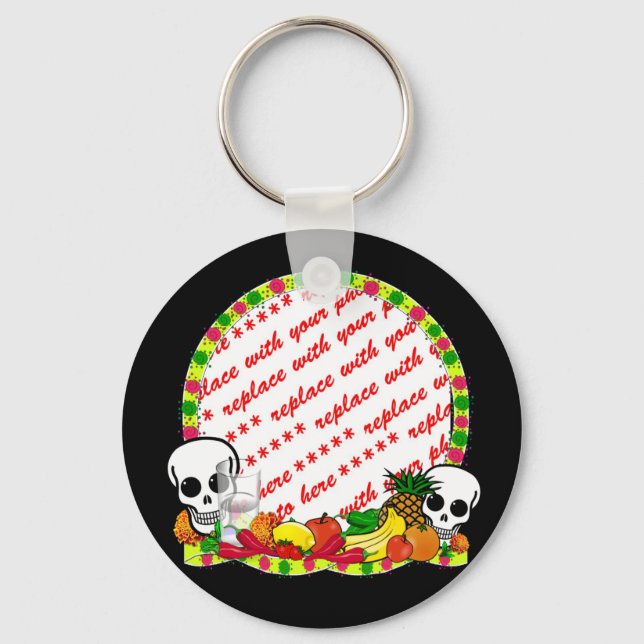 DIA DE LOS MUERTOS Photo Frame Keychain (Front)