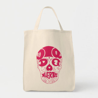Dia De Los Muertos Pink Skull Tote
