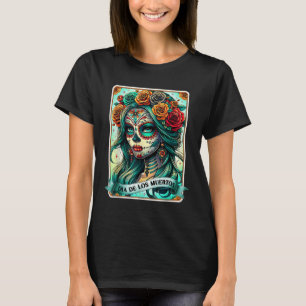 Dia De Los Muertos Rose Flower Woman Day Of The De T-Shirt