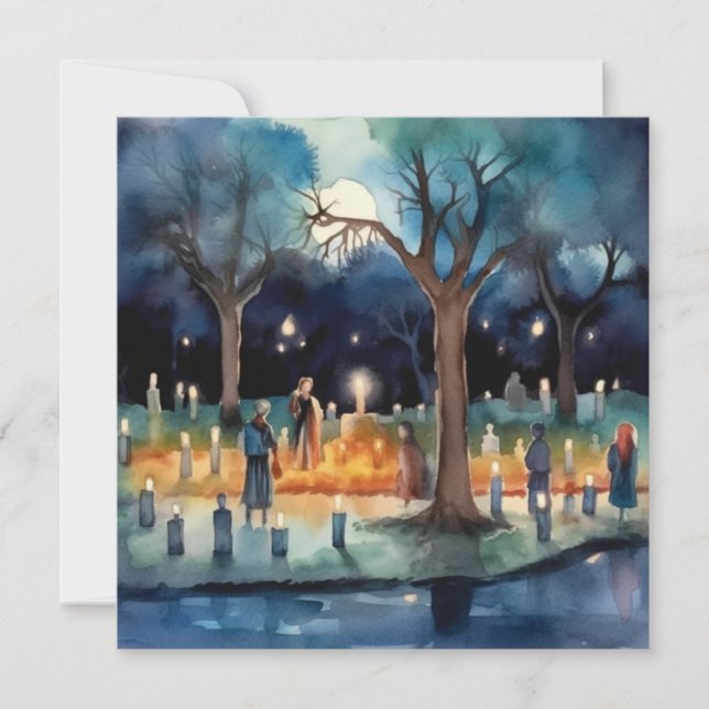 Dia de los Muertos "Sacred Memories Cemetery" Invitation (Front)