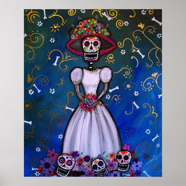 Dia de los muertos Senorita Bride Poster (Front)